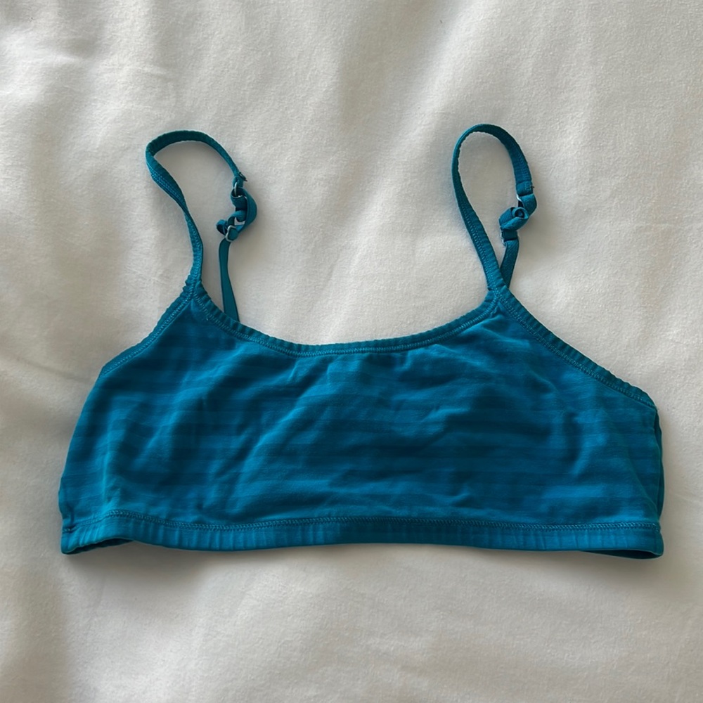 Blue sports bra
